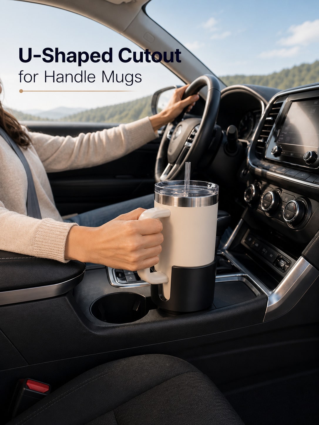 Water Bottle Holder - Car Cup Holder Expander Adapter for