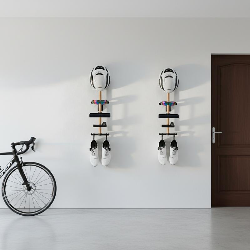 Cycling Gear Organizer Wall - Bicycle Desktop Organizer Display Mount 1
