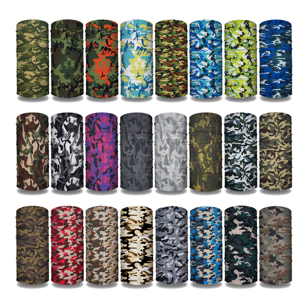 Cycling Gear Women - CM01-CM33 Camo Printed Bandanas Seamless Tube