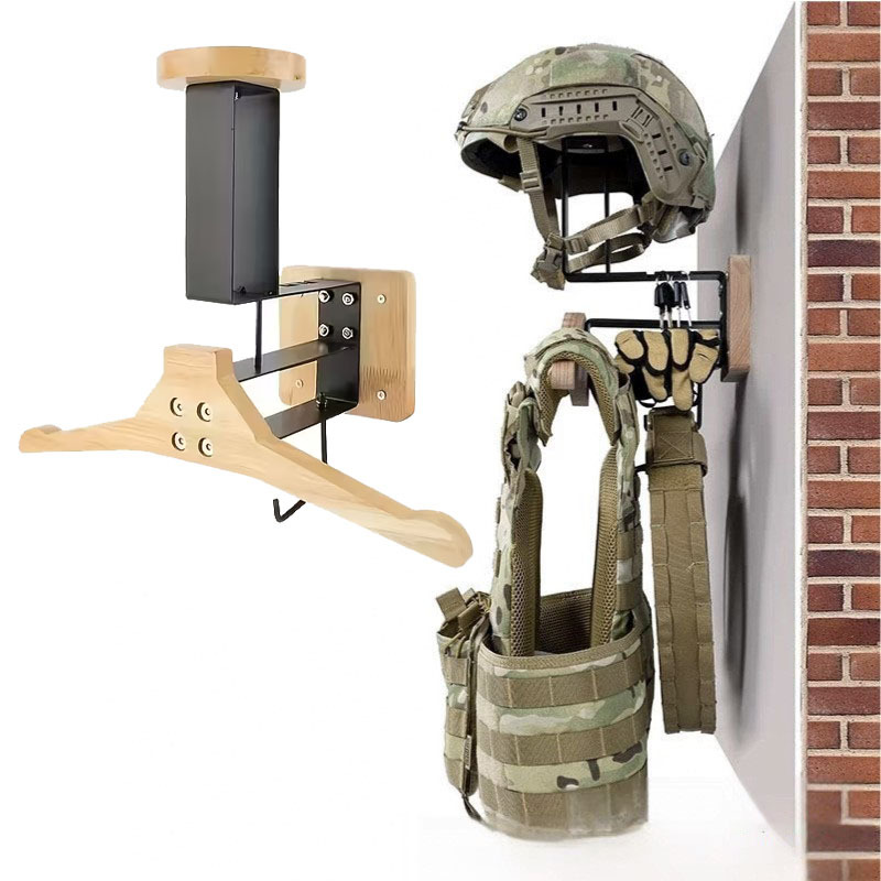 Cycling Gear Organizer Wall - Stainless Steel Wall Mount Motorcycle Helmet