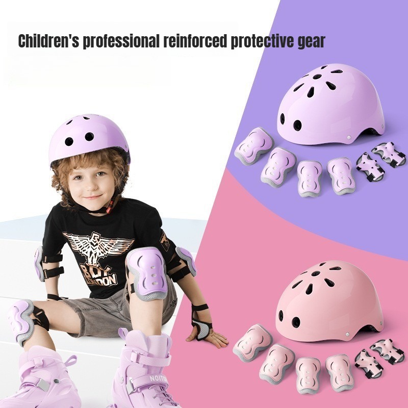 Cycling Protective Gear For Kids - 7Pcs/Set Kids Ages 3-10 with Wrist