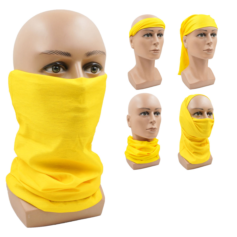Cycling Gear Women - Yellow Multifunction Cycling Neck Gaiter Sunblock