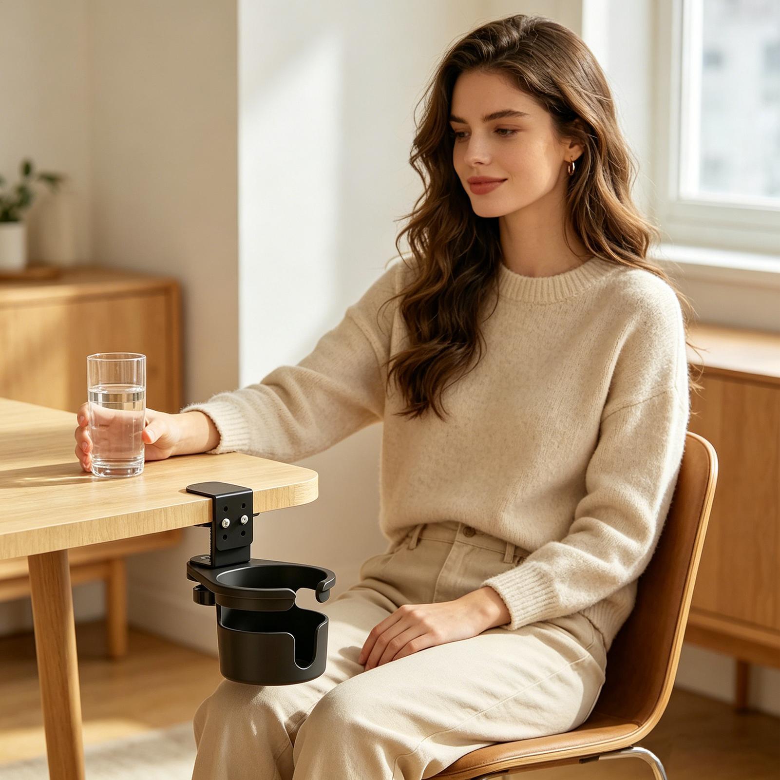 Desk Cup Holder Tabletop Drink - Water Bottle Holder recension och pris