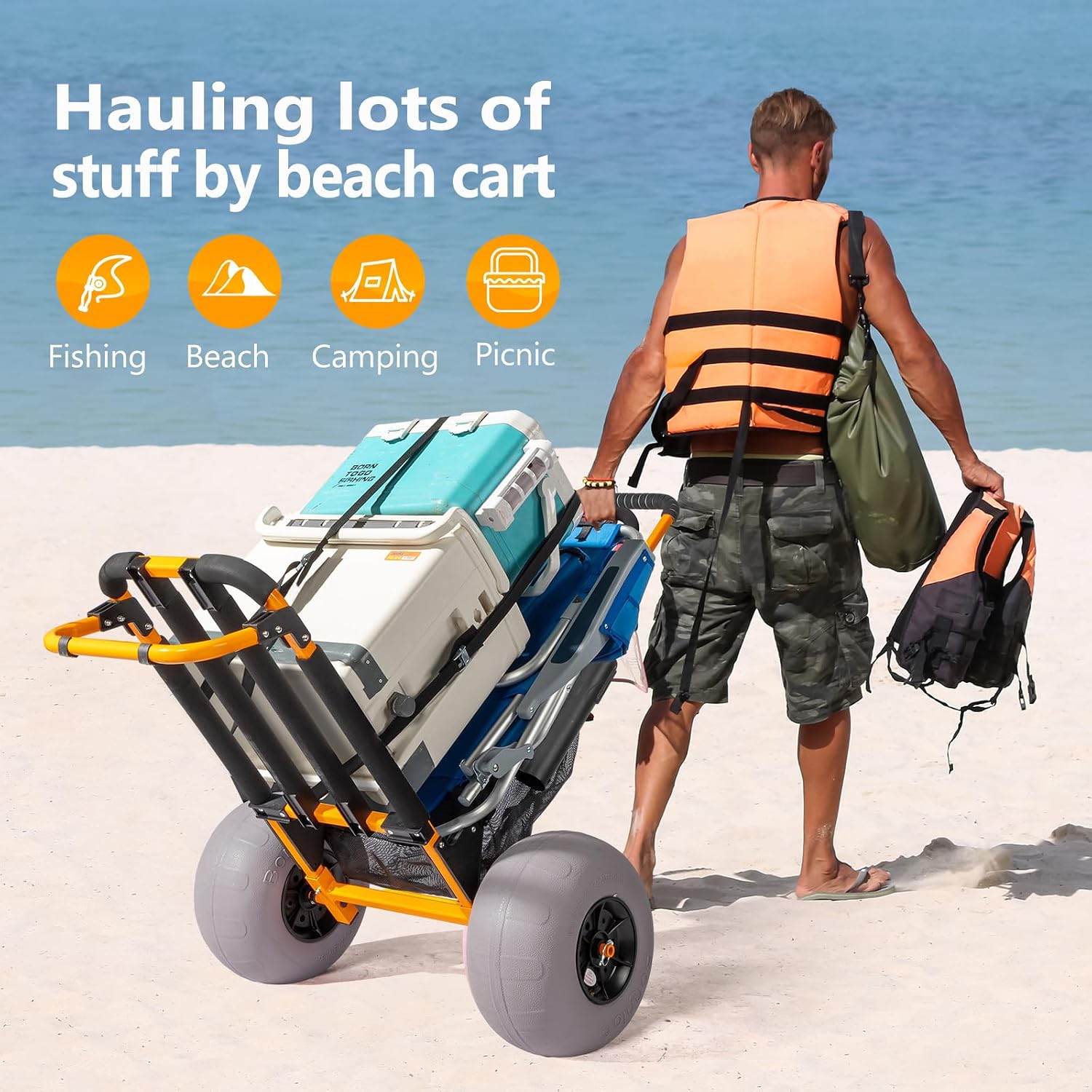 Bonnlo Beach Fishing Cart, Bea - Water Bottle Holder recension och pris