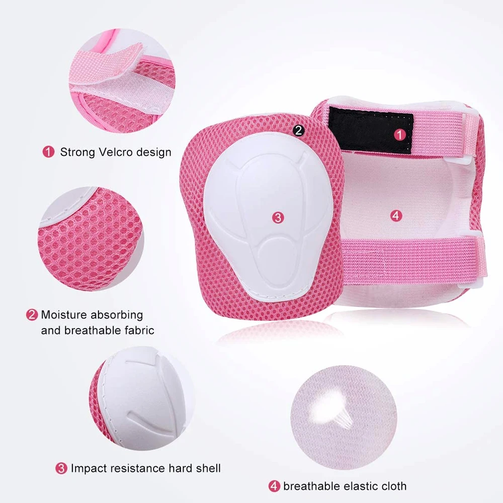 GOMOREON 6Pcs/Set Kids Knee Pa - Cycling Protective Gear For Kids recension och pris
