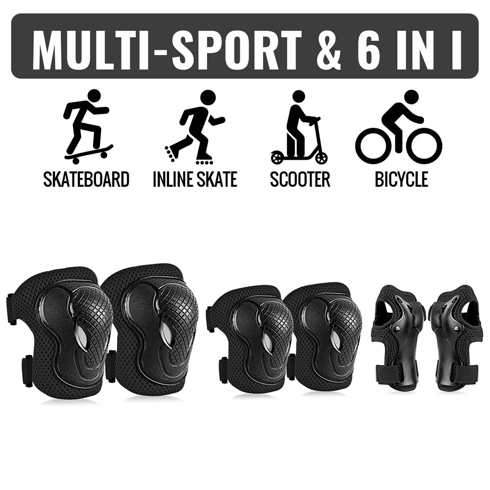 GOMOREON 6Pcs/Set Kids Safety  - Cycling Protective Gear For Kids recension och pris
