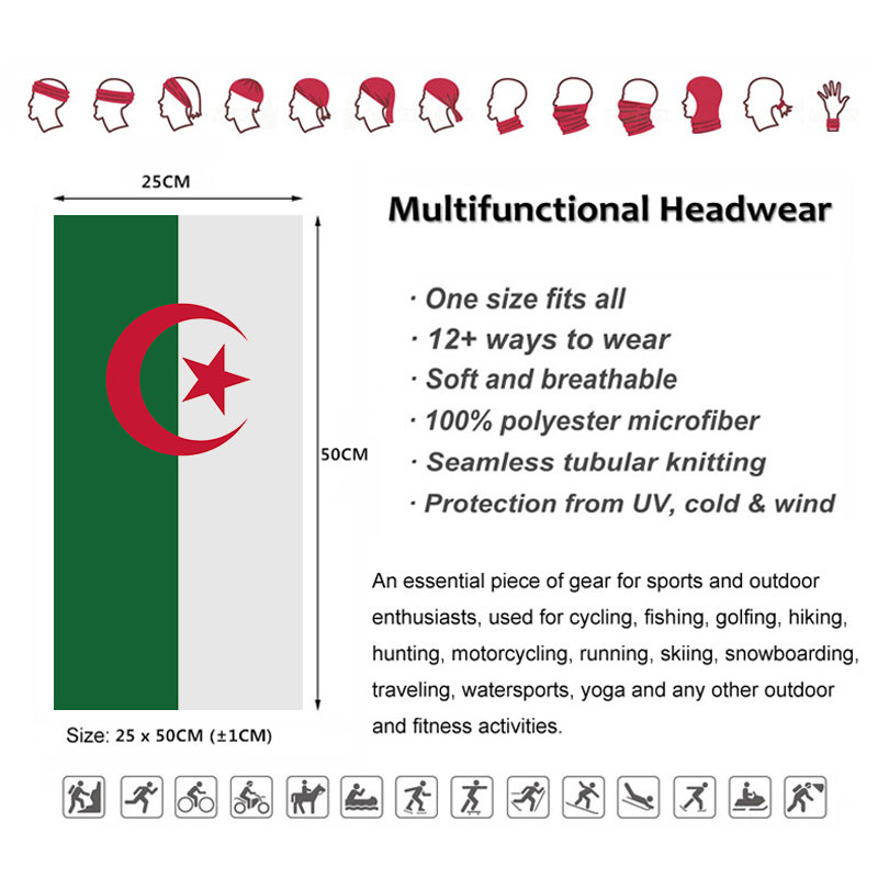 Algeria Flag Printed Bandana H - Cycling Gear Women recension och pris
