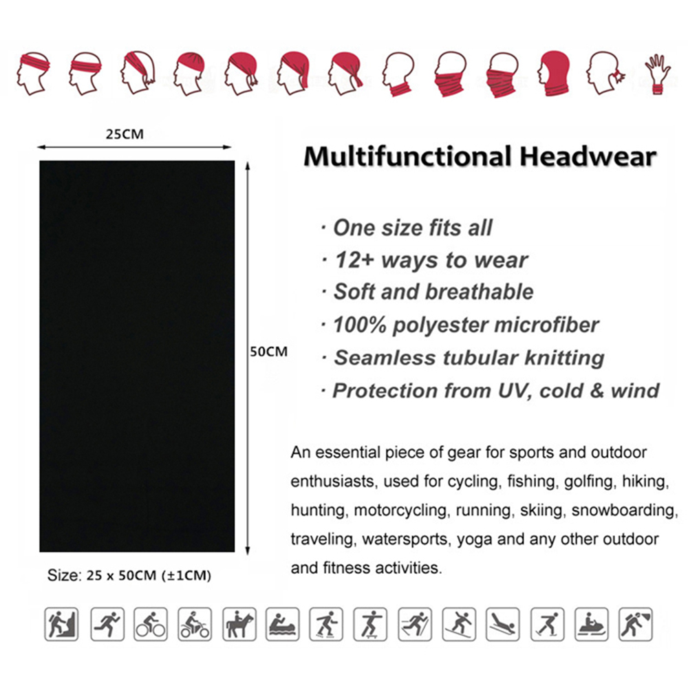 Seamless Solid Color Bandanas  - Cycling Gear Women recension och pris