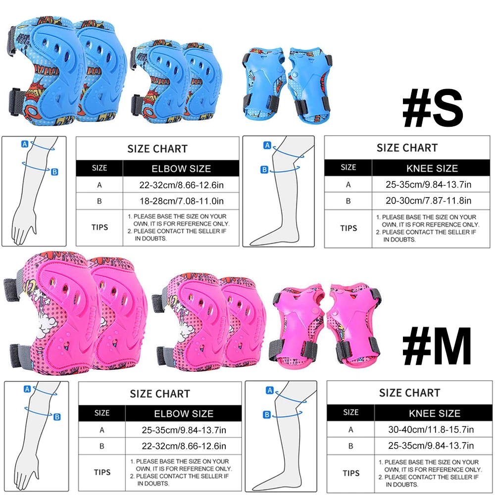 6Pcs Kids 3-12 Years Knee Elbo - Cycling Protective Gear For Kids recension och pris